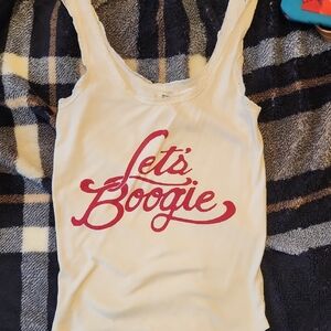 Billabong Cream Tank Top with Red Print